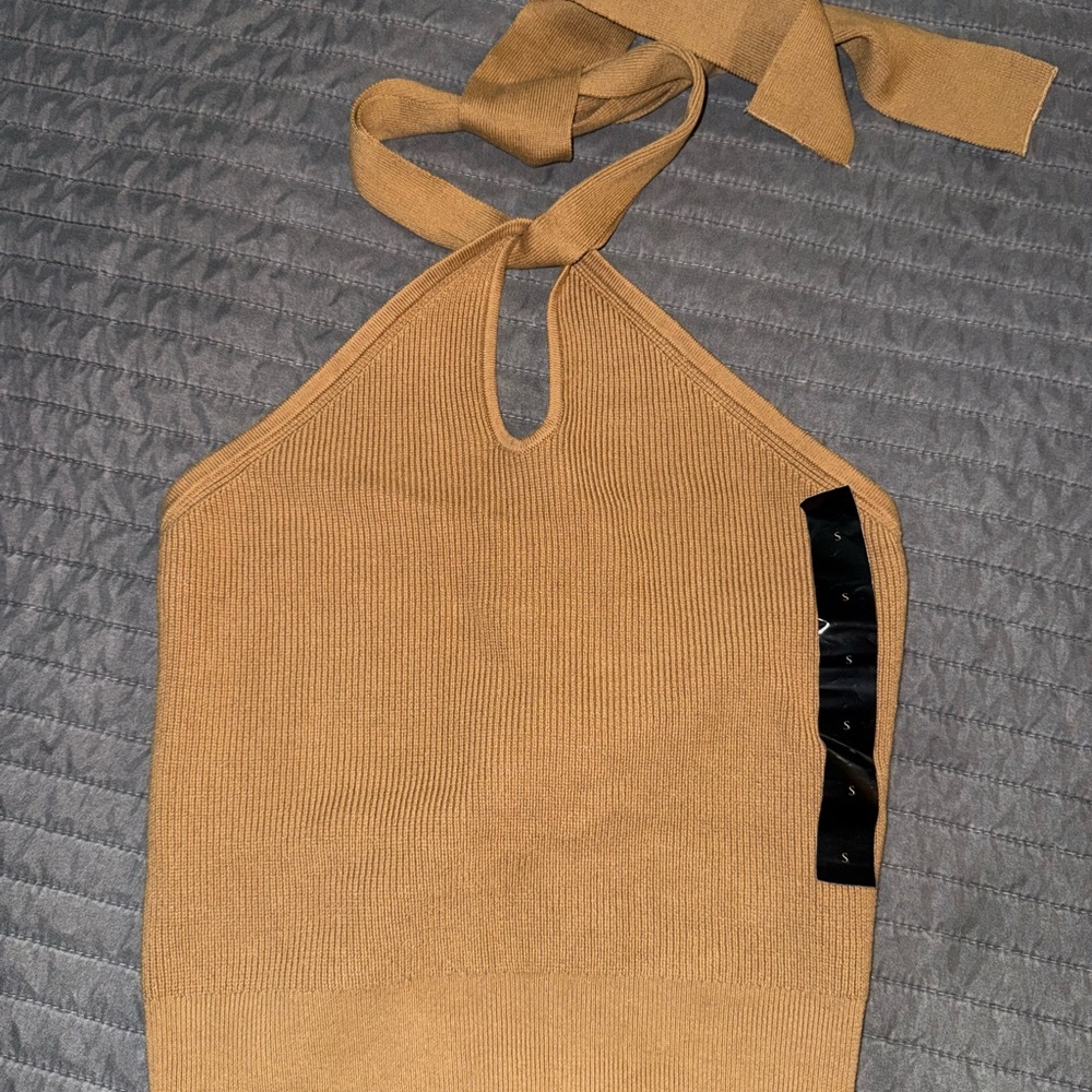 Tan Halter Top, NWT